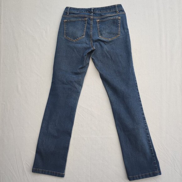 Anne Klein Jeans women's size 4 ink blue colour classic style straight leg - Picture 3 of 14